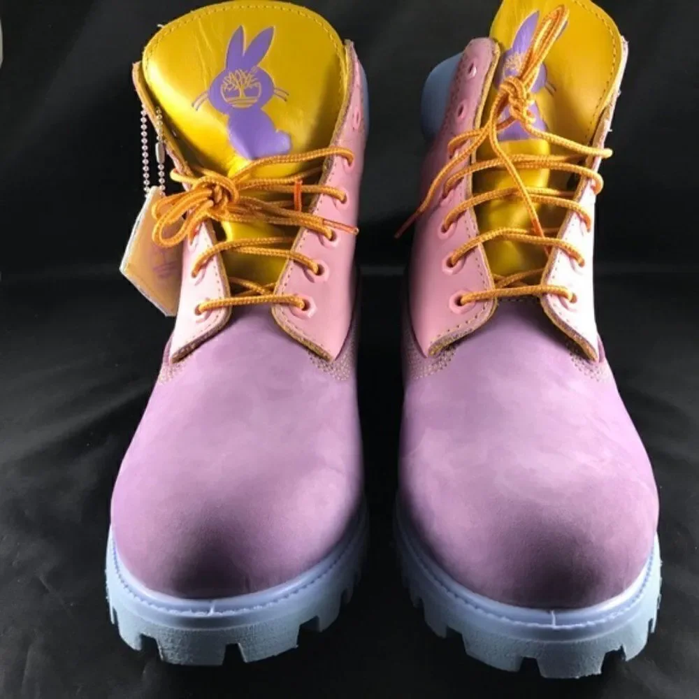 Rare Jeff Staple Design 2007 Easter Timberlands Pigeon Pink Purple Marigold 8M